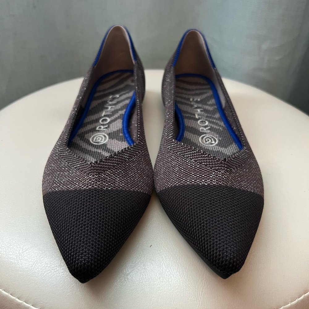 BNIB Rothy’s Twilight Metallic Captoe Points 7.5